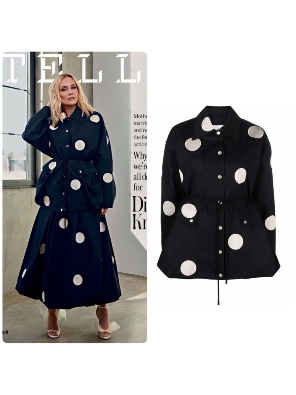 Tory Burch Poplin Poka Dot Jacket